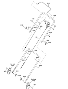 Handle And Controls Group (7501772) Diagram and Parts List for 7800882-BTPD22675 2012 Briggs and Stratton Lawn Mower